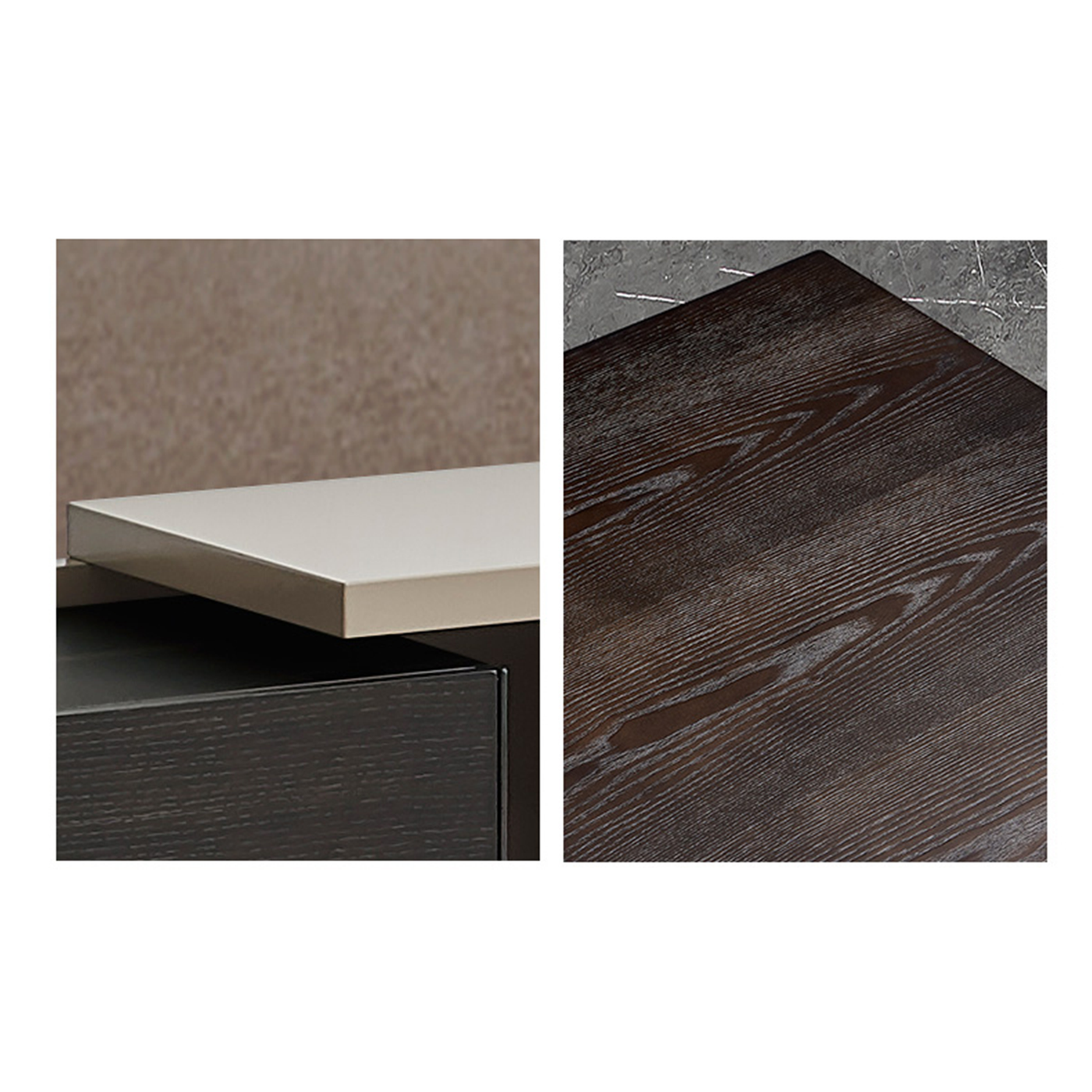 Slate & Ivory Modern TV Stand