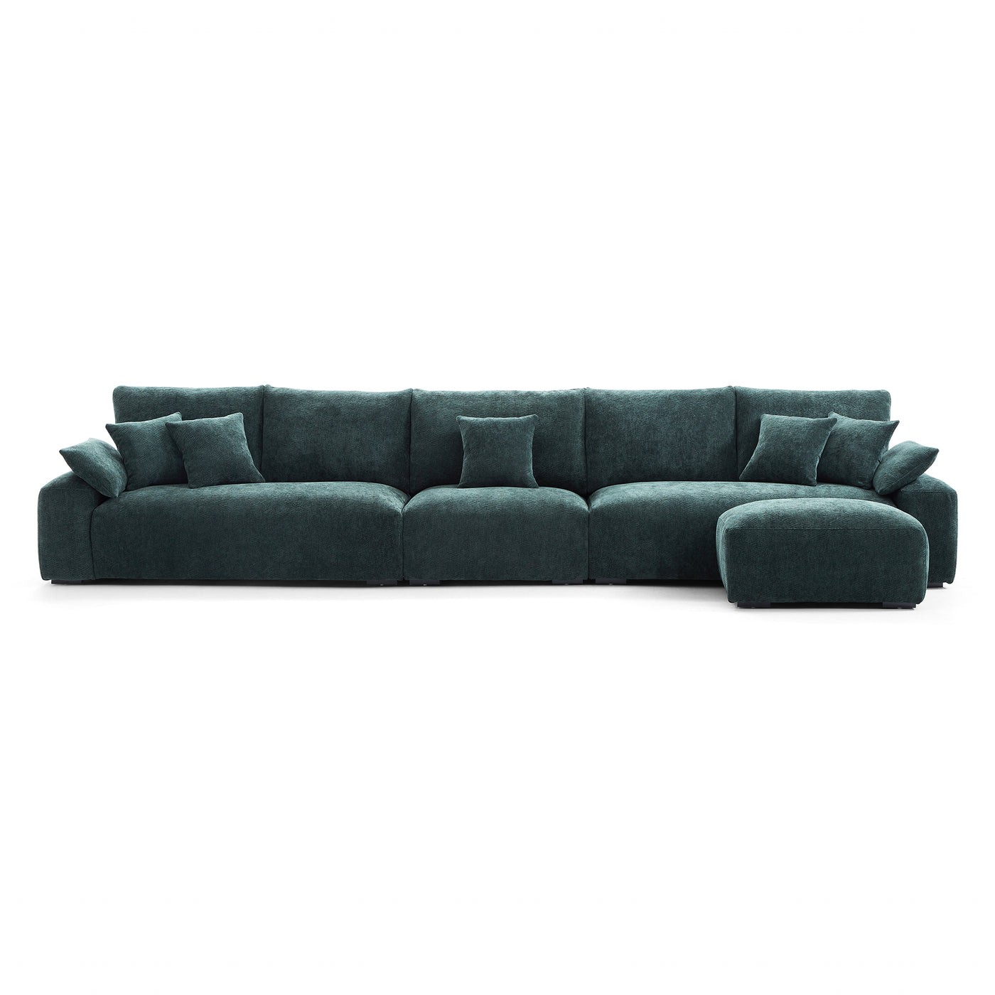The Empress Green Sofa and Ottoman-Green-175.6″