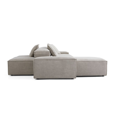 Freedom Modular New Gray Double Sided Sectional Sofa-Sand