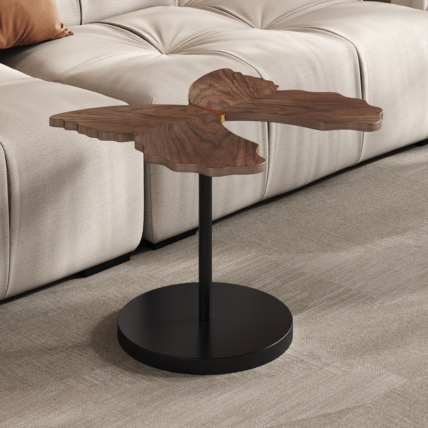 Flutter Walnut Coffee Table Set