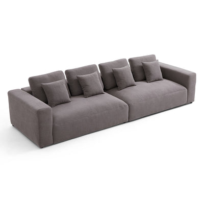 Nathan Modular Dark Gray Natural Linen Sofa-Dark Gray