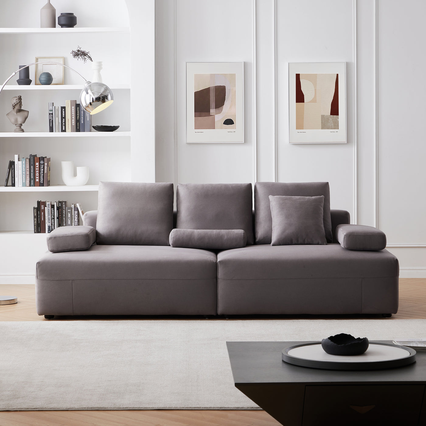 Composition Wabi Sabi Beige Sofa-Gray