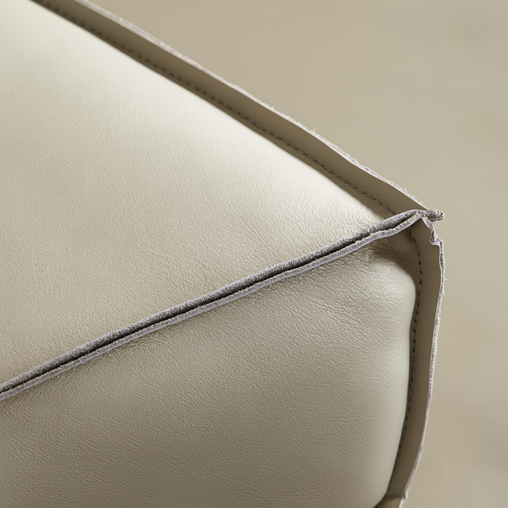 Kendall Italian Top Grain Leather Sofa-Beige