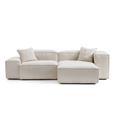 Freedom Modular Sectional Sofa-Beige-106.3"-Low & High