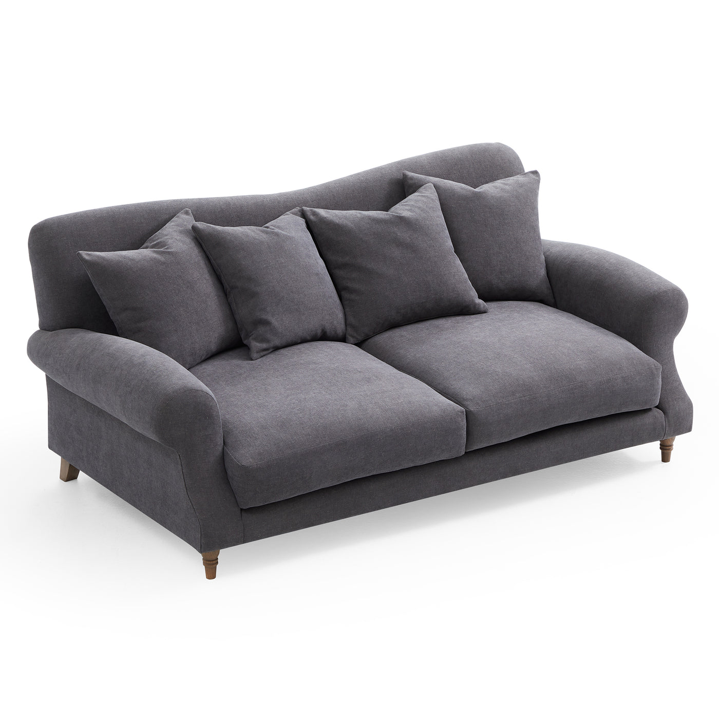 Isabelle Vintage Gray Fabric Sofa-Gray