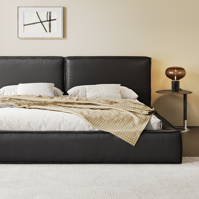 BlockSense Modern Leather Bed