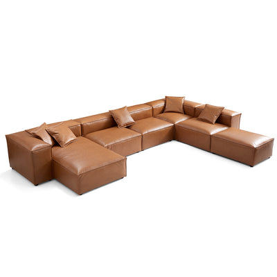 Benthe Modular Tan Open End Sectional Sofa-Tan