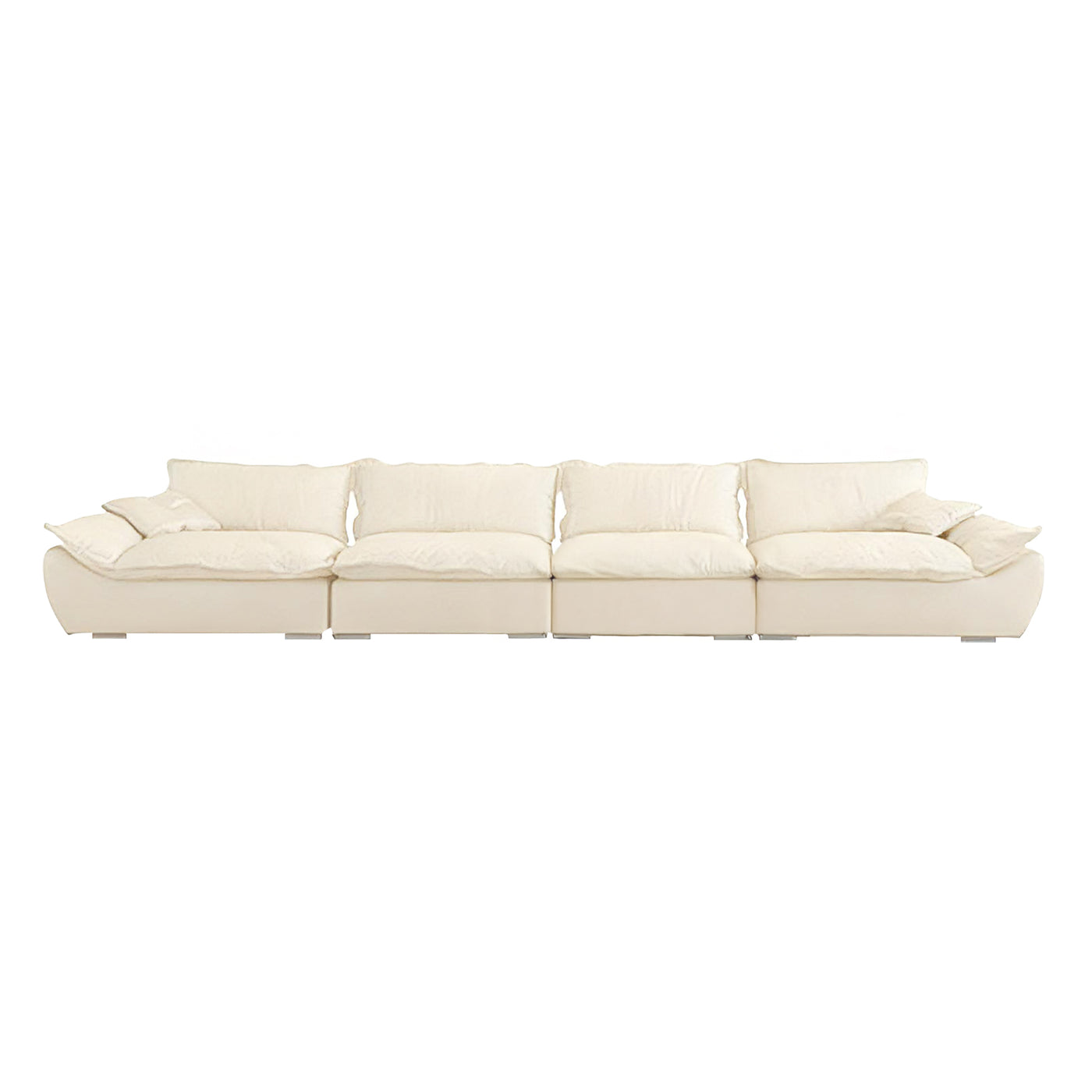 Raisa Vintage Leather Sailboat Sofa-Beige