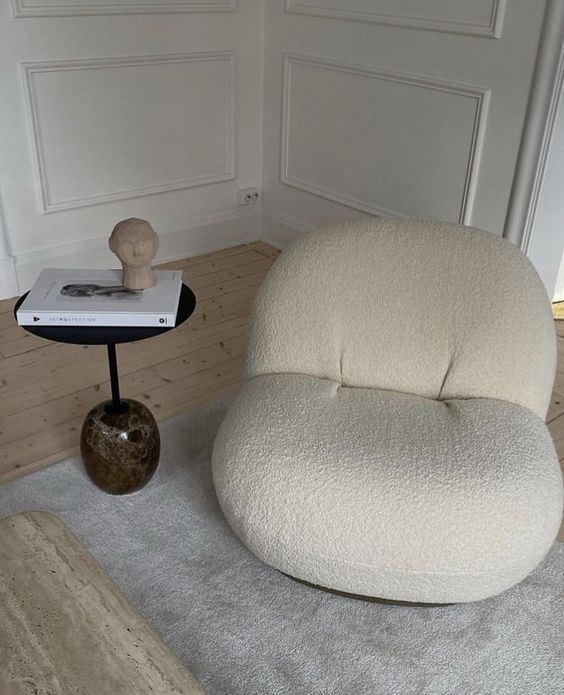 Puff Cream Accent Chair