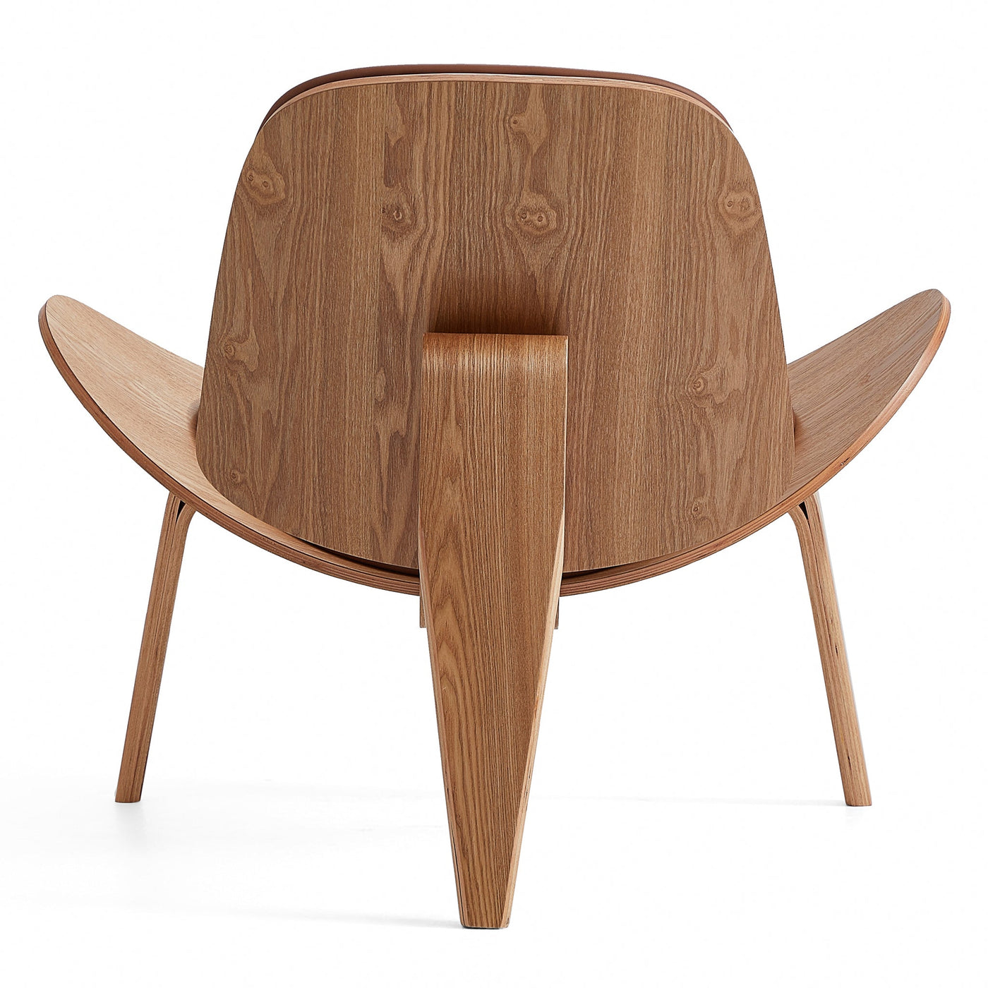 Mermaid Wegner Brown Shell Chair-Brown