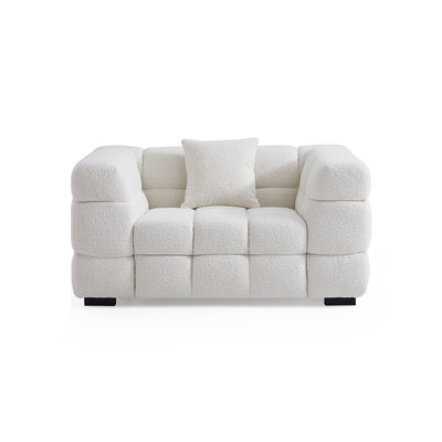Cushy Cream Boucle Fabric Tufted Armchair-hidden