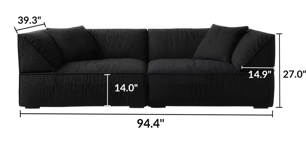 Brioche Soft Boucle Sofa