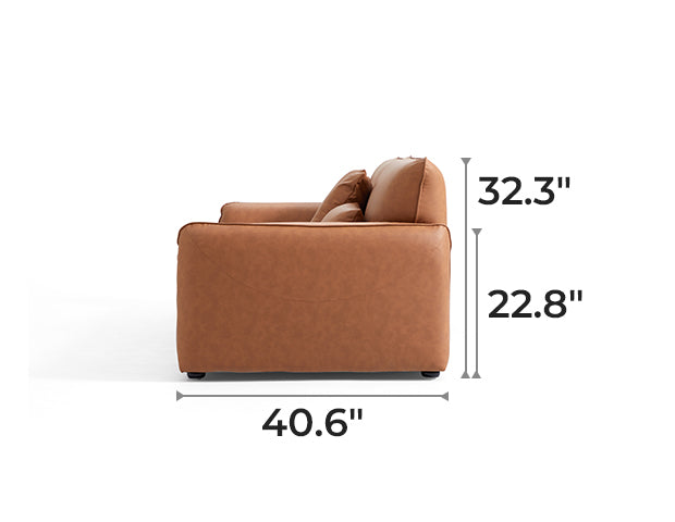 Milano Moda Minimalist Brown Sofa