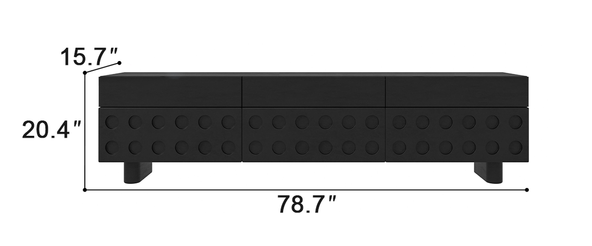 Circular Pattern Walnut TV Stand