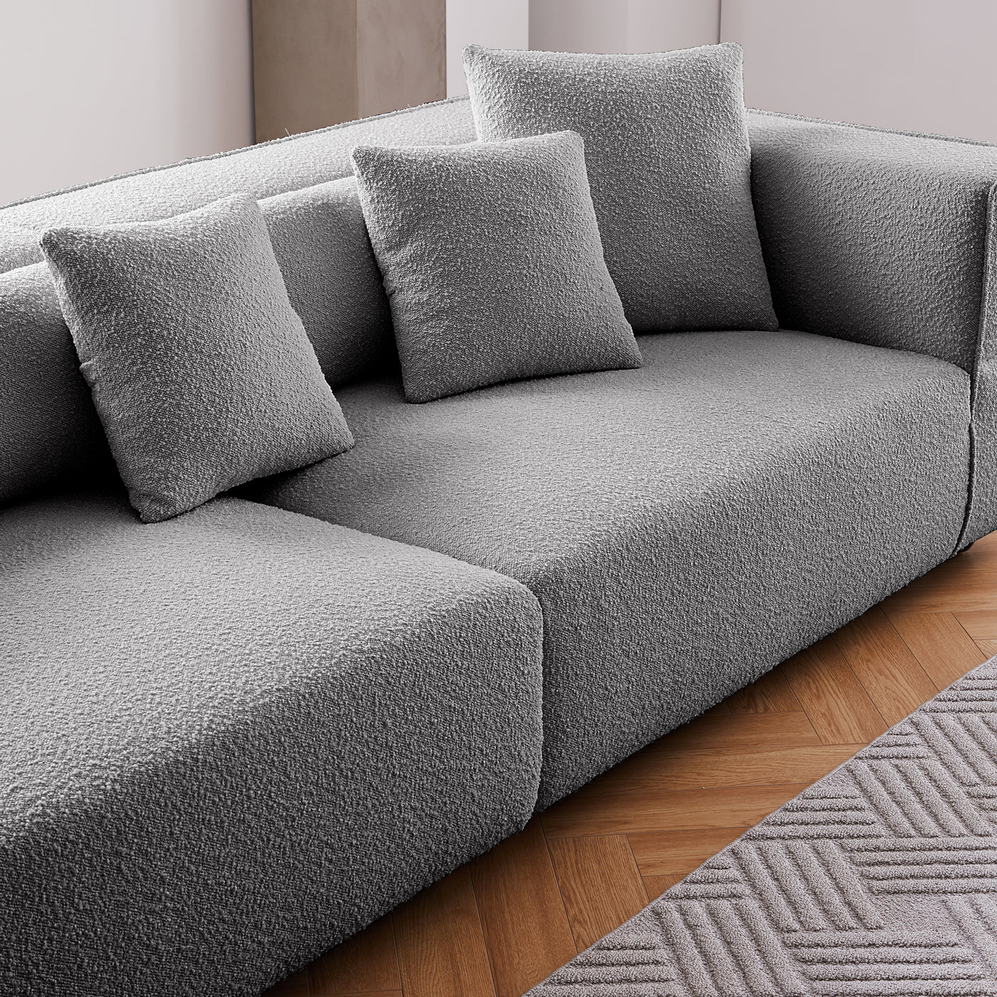 Nordic Modern Creamy Sofa-Gray