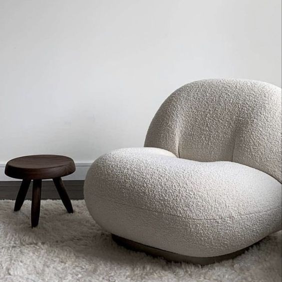 Puff Cream Accent Chair