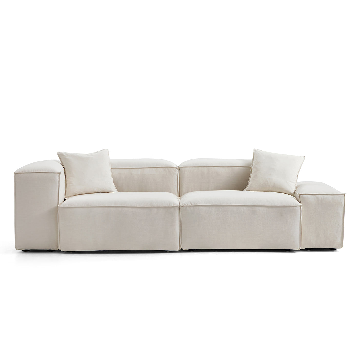 Freedom Modular Sectional Sofa-Beige-106.3"-Low & High