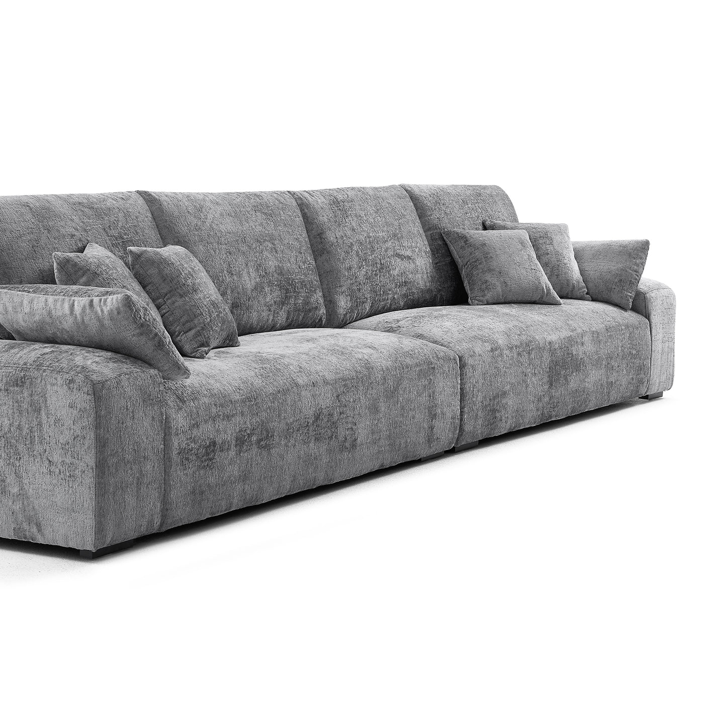 The Empress Camel Sofa-Gray-140.1"