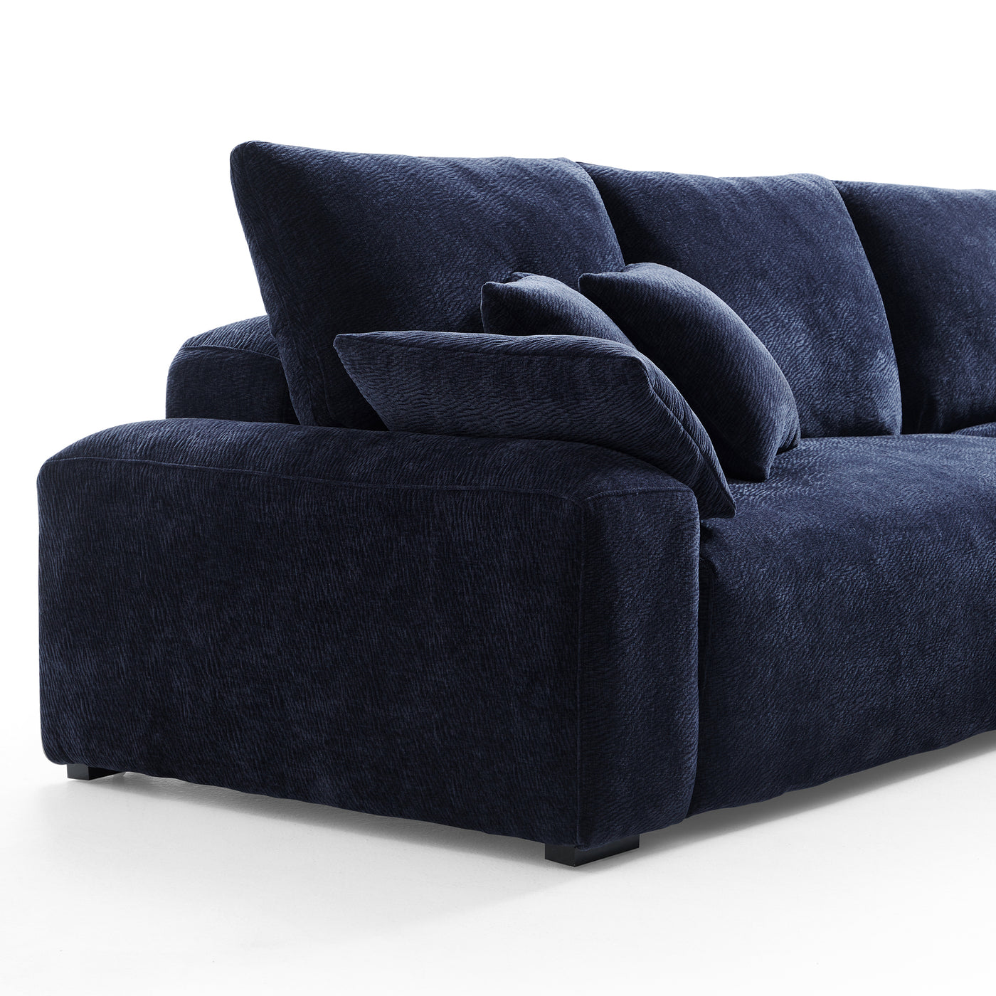 The Empress Navy Blue Sectional-Navy Blue