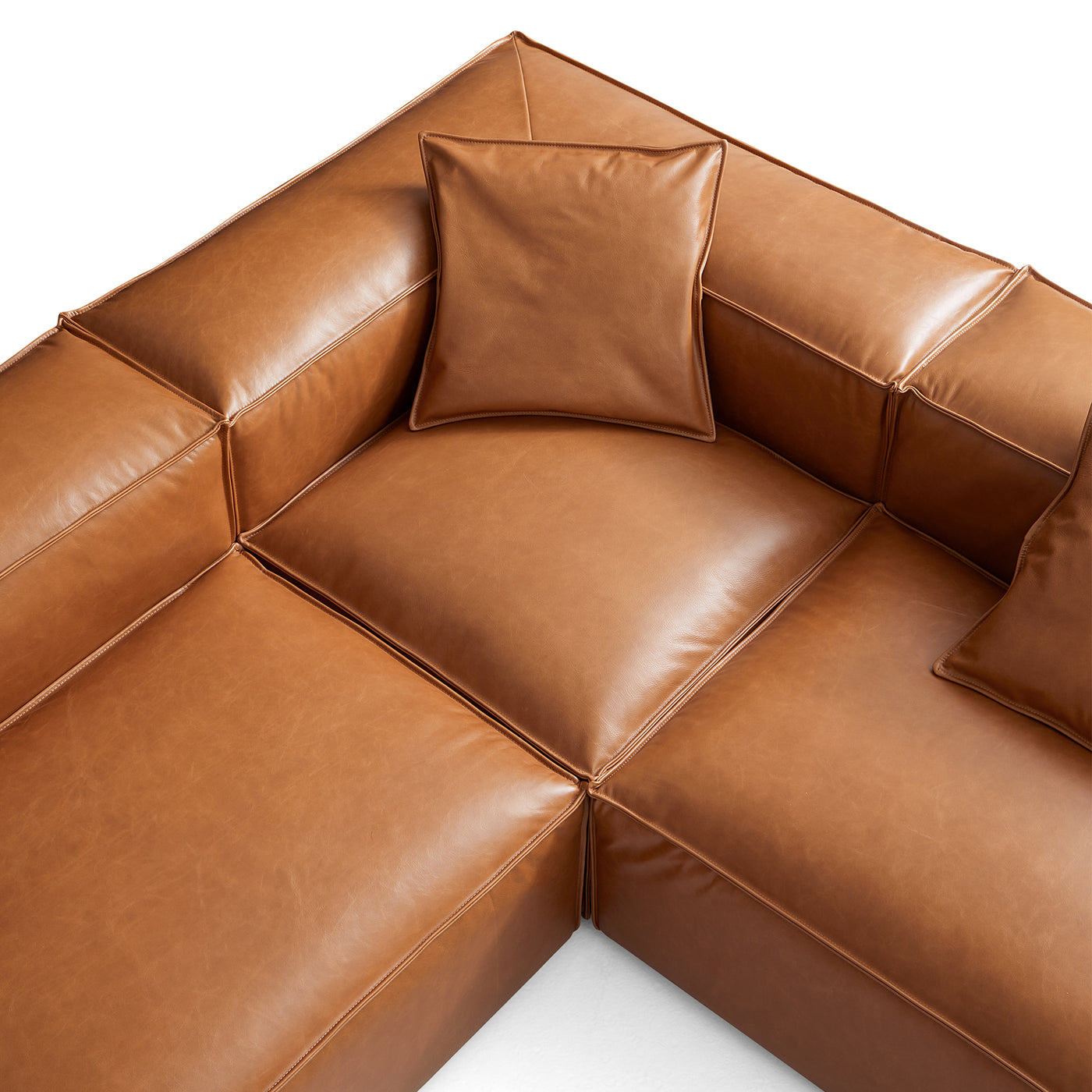 Benthe Modular Tan Open End Sectional Sofa-Tan