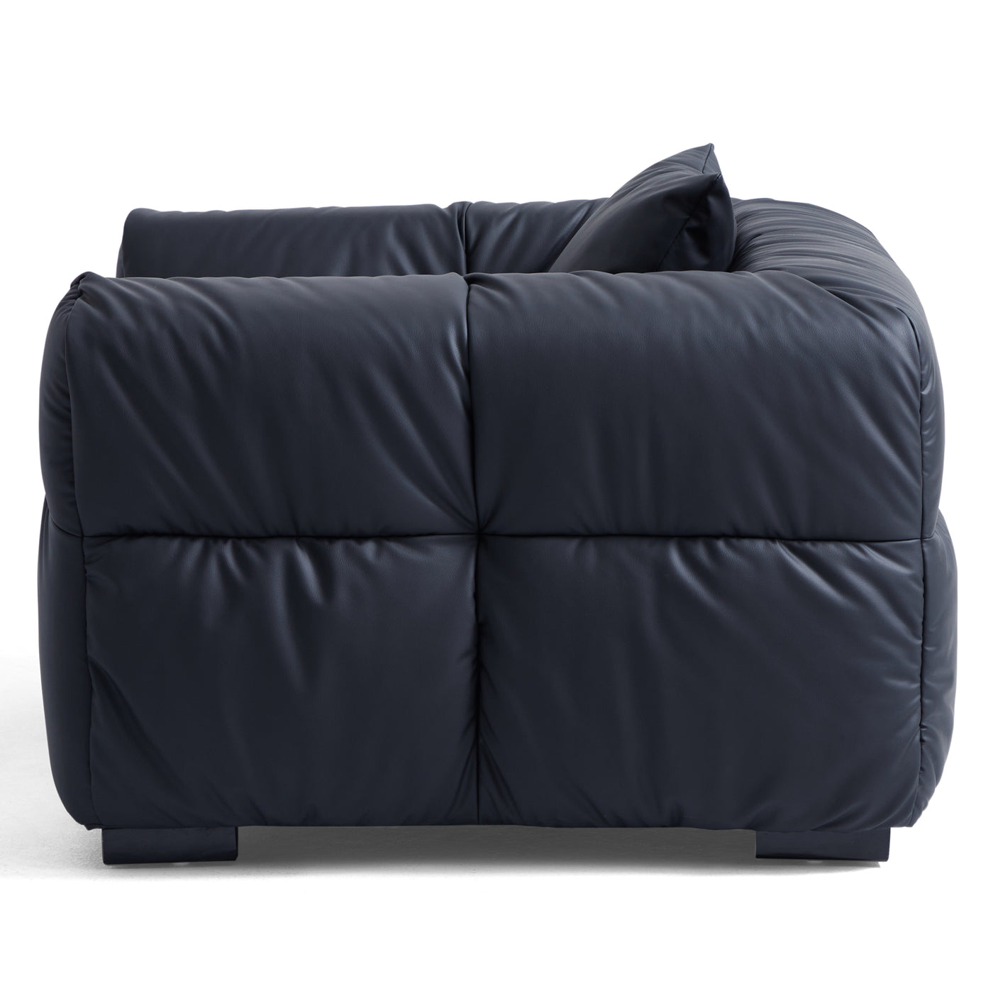 Boba Black Leathaire Armchair-Black