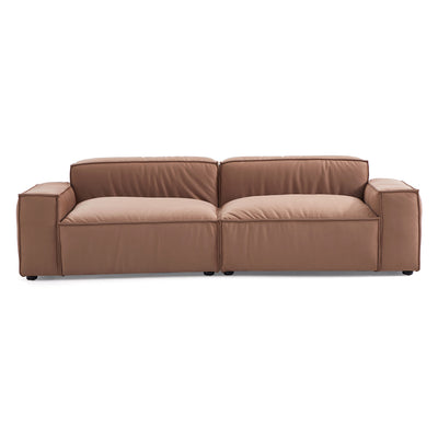 Luxury Minimalist Brown Fabric Sofa-Brown