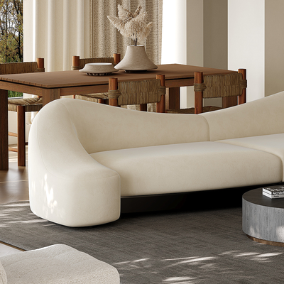 Arcana Curved Premium Velvet Sofa