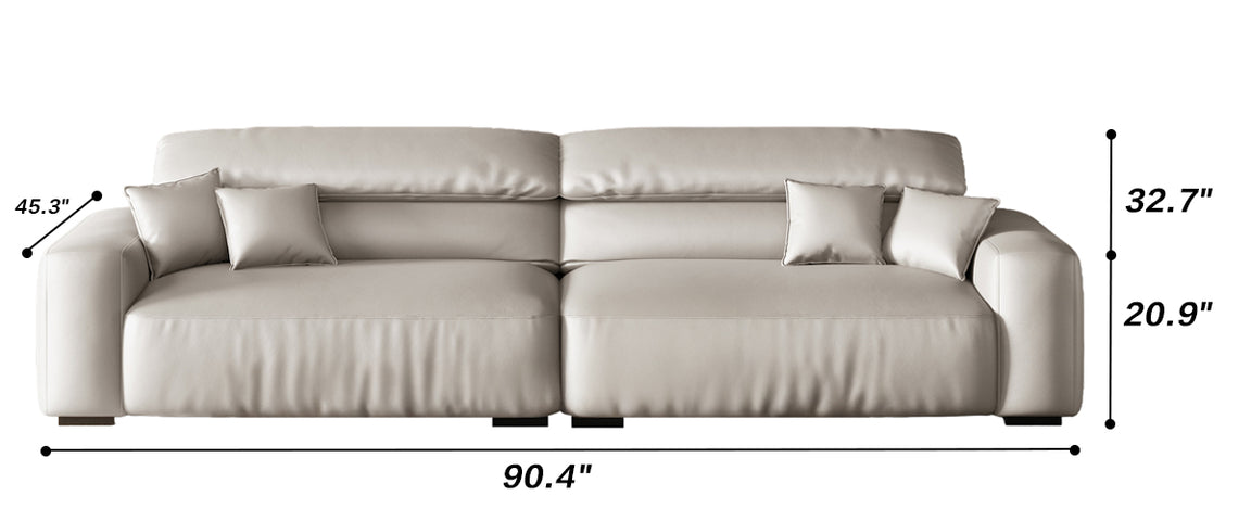 Chestnut Tan Leather Sofa