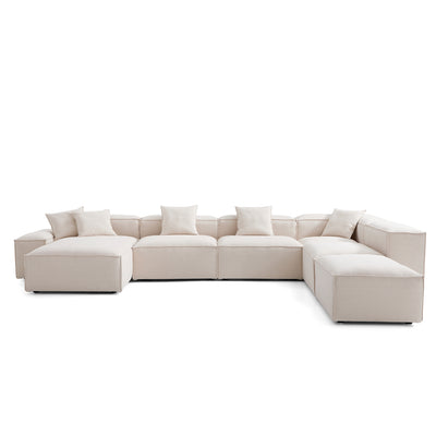 Freedom Modular Khaki Open End Sectional Sofa-Khaki-181.1"-Low