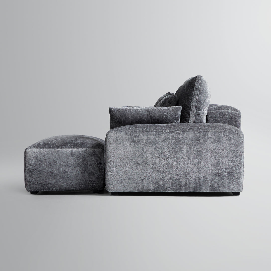 The Empress Gray Sofa and Ottoman – SOKA HOME