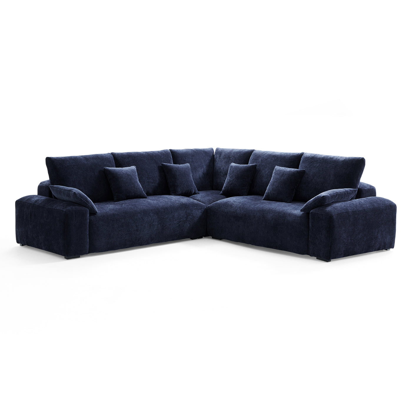 The Empress Navy Blue Corner Sectional-Navy Blue-109.5"