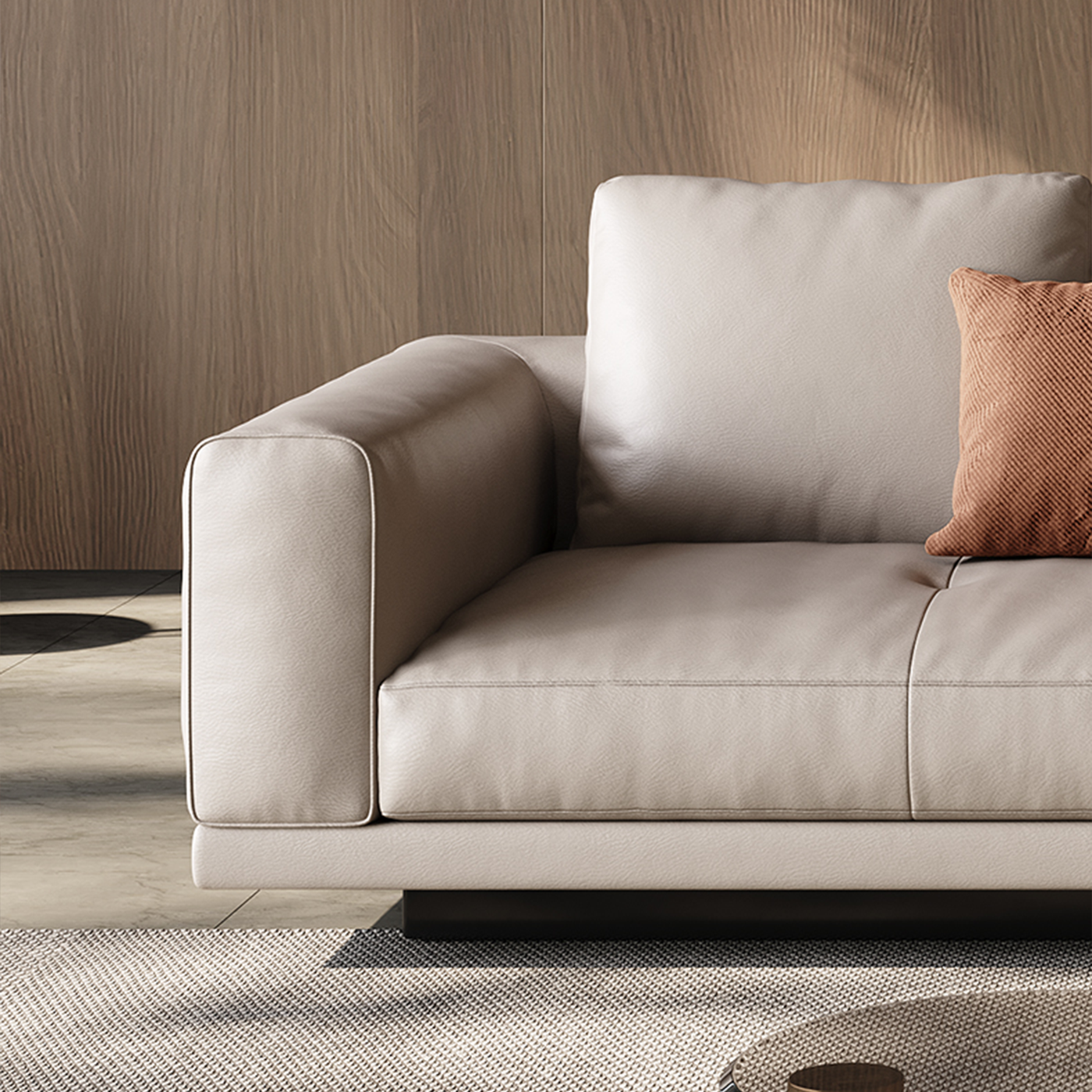 Connery Elevate Floating Leather Sofa