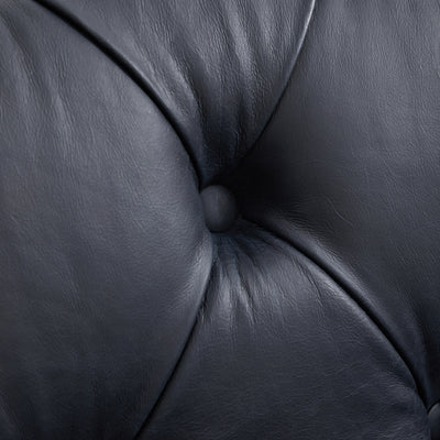 Durango Chesterfield Top Grain Leather Tufted Sofa-Black