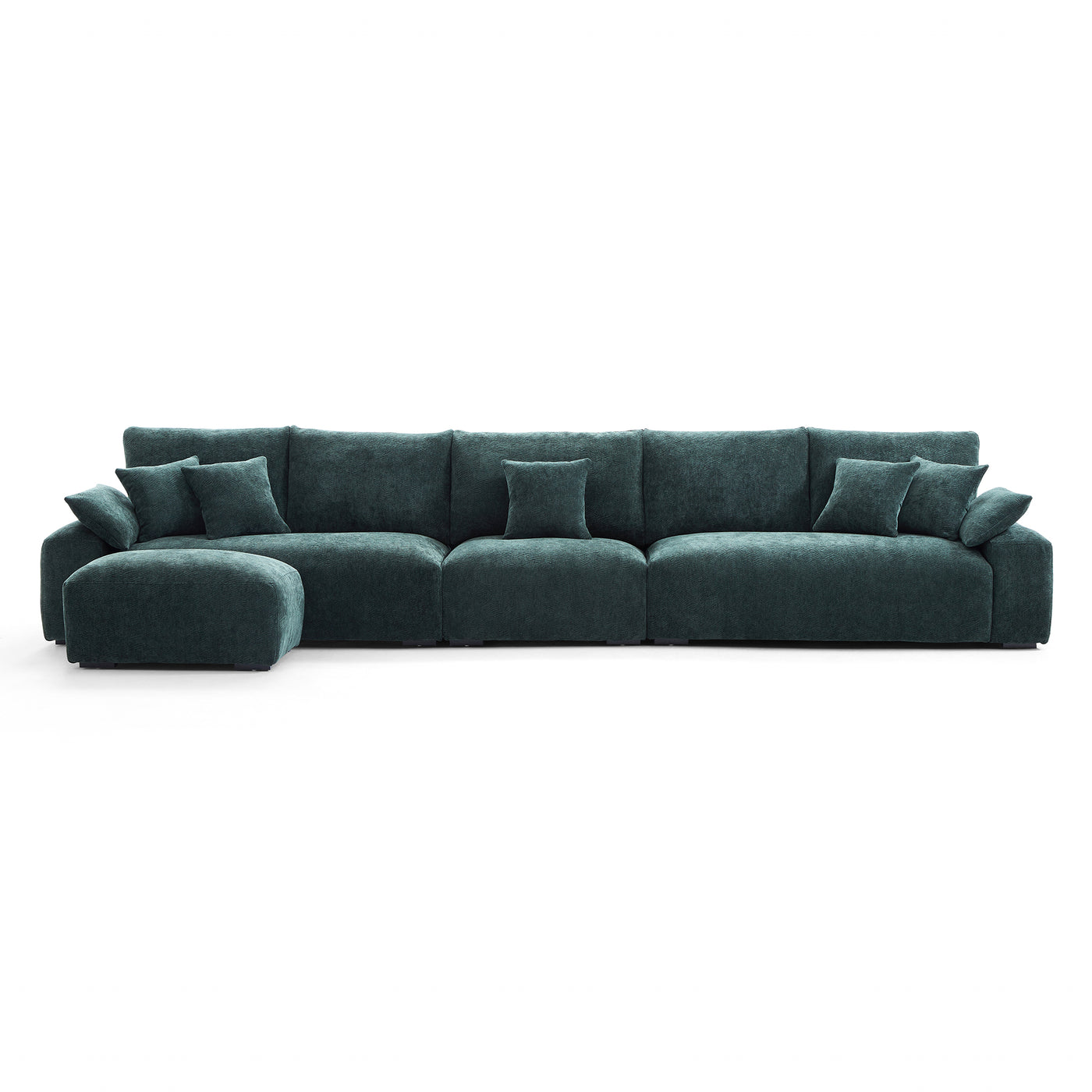 The Empress Green Sofa and Ottoman-Green-175.6″