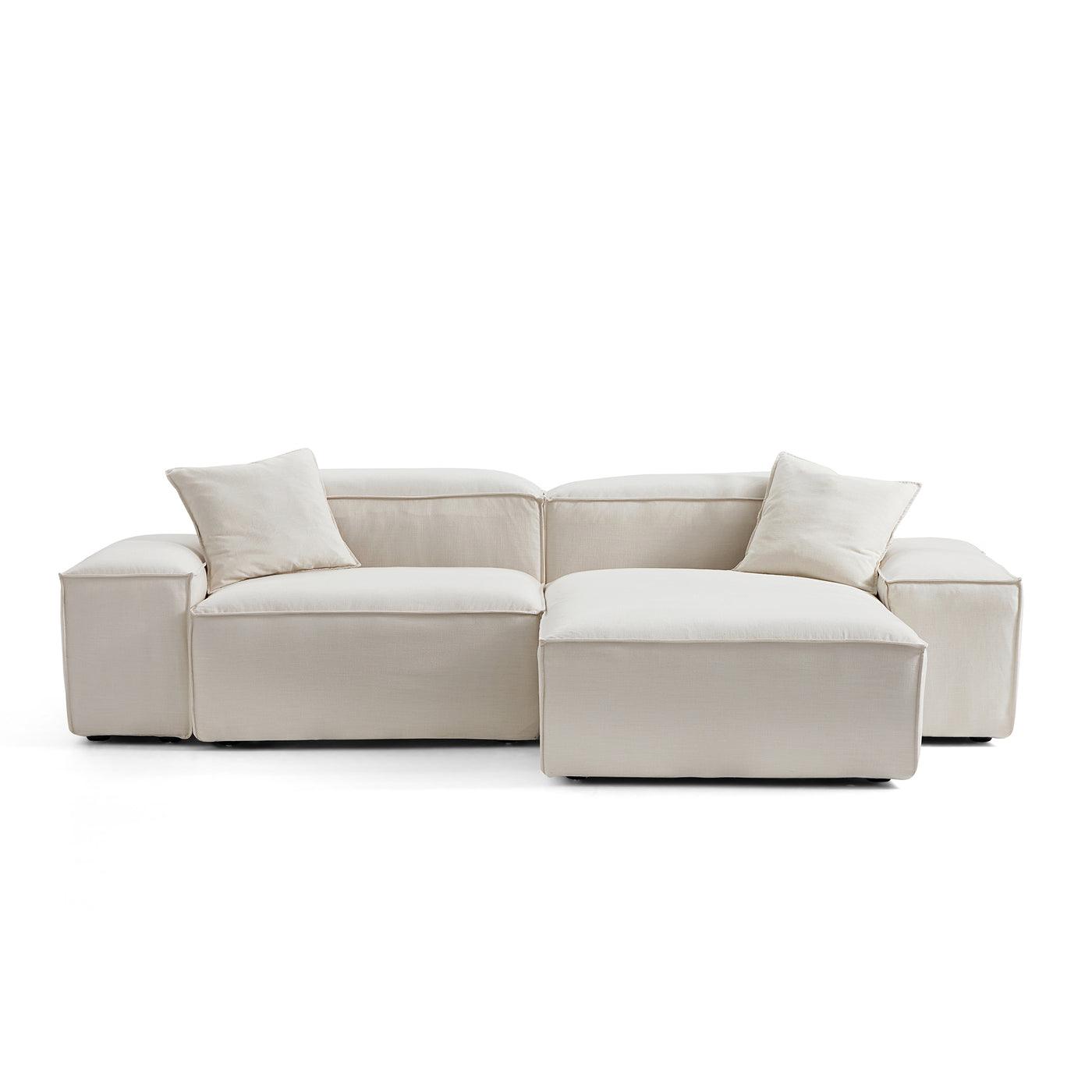 Freedom Modular Sectional Sofa-Beige-106.3"-Low