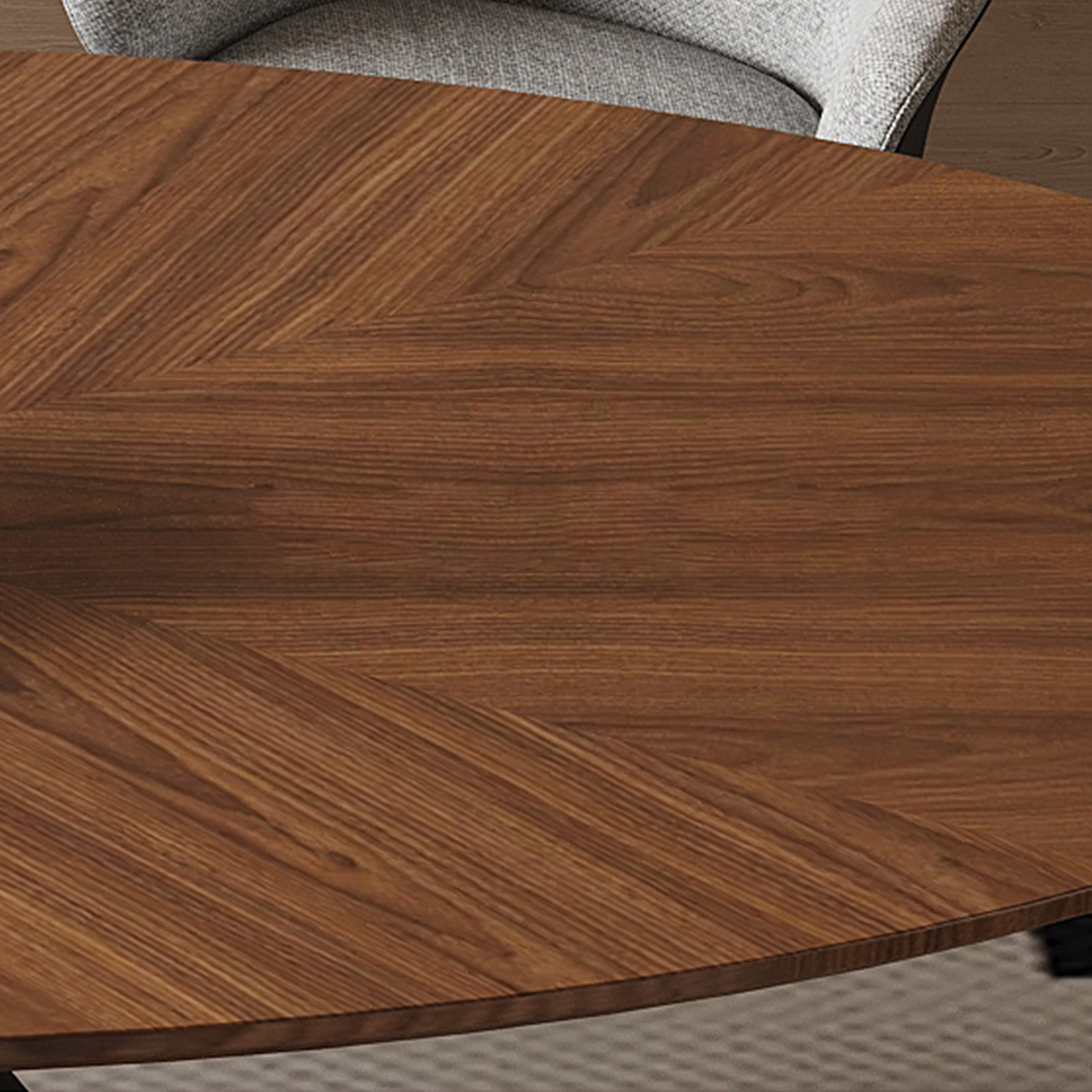 Apex Walnut Ellipse Dining Table
