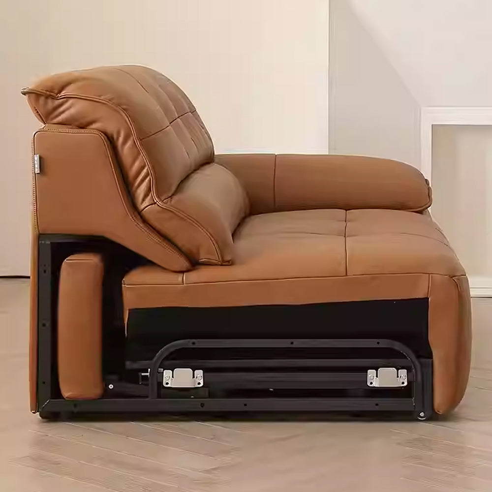Ridhay Leather Sleeper Sofa