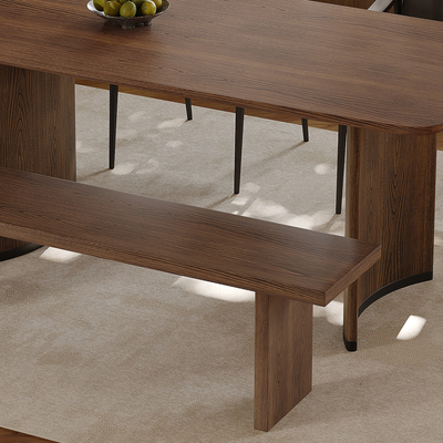 Nori Solid Walnut Dining Bench