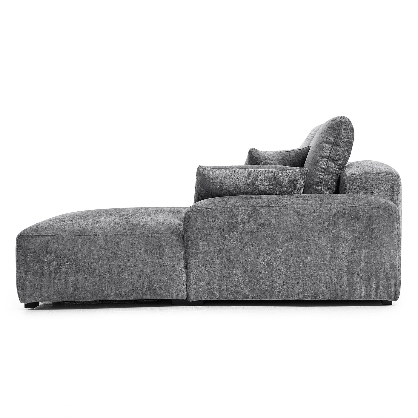 The Empress Gray Sectional-Gray