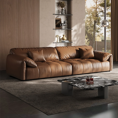 Anorea Brown Contemporary Minimalist Sofa