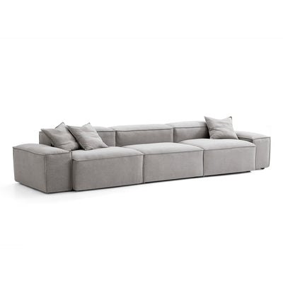 Freedom Modular Sectional Sofa-New Gray-143.7"-Low