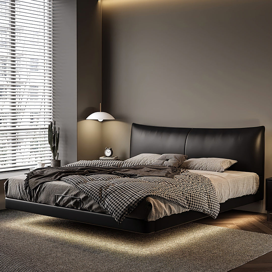 Isamari Leather Floating Bed