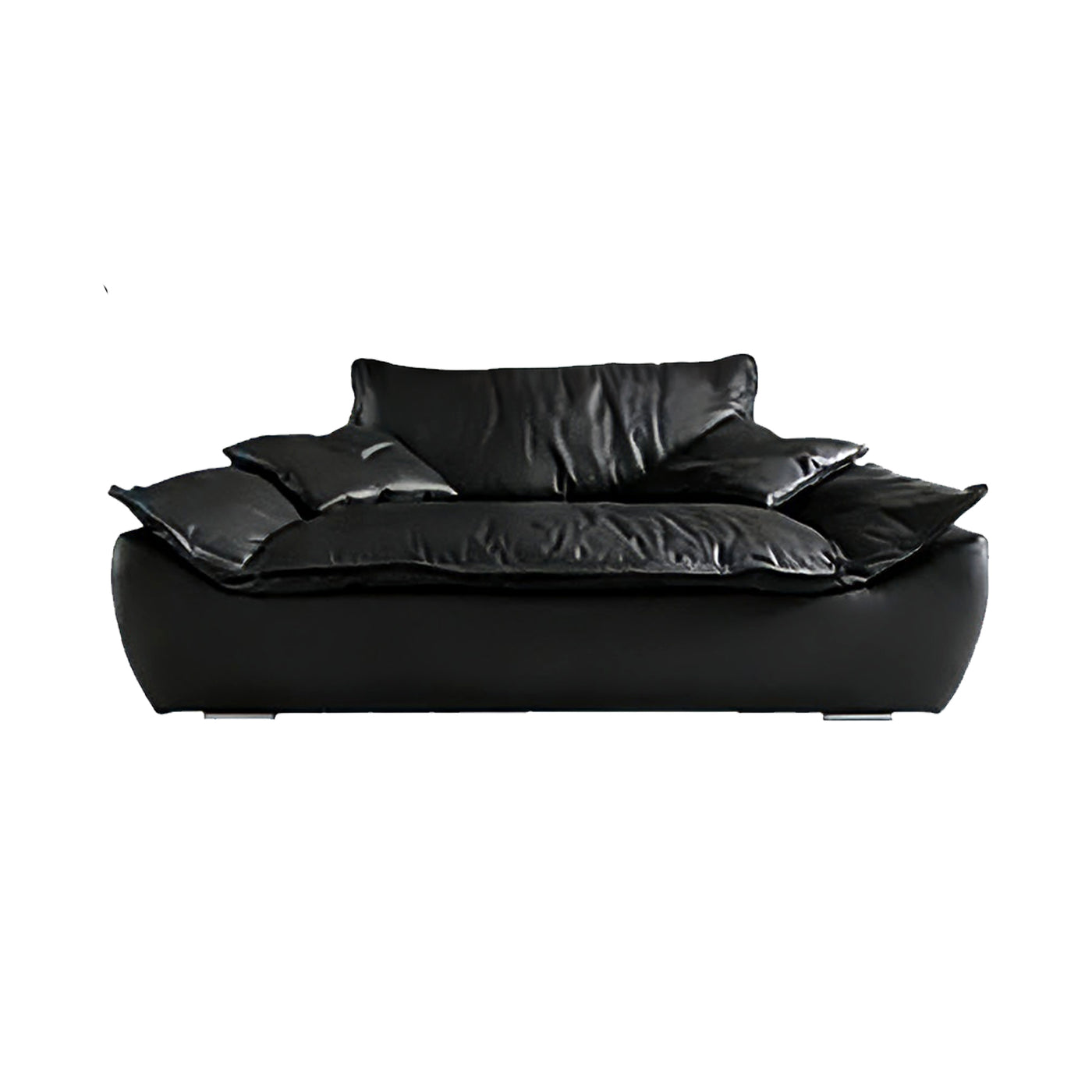 Raisa Vintage Leather Sailboat Sofa-Black