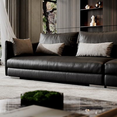 Lennox Plush Leather Sofa
