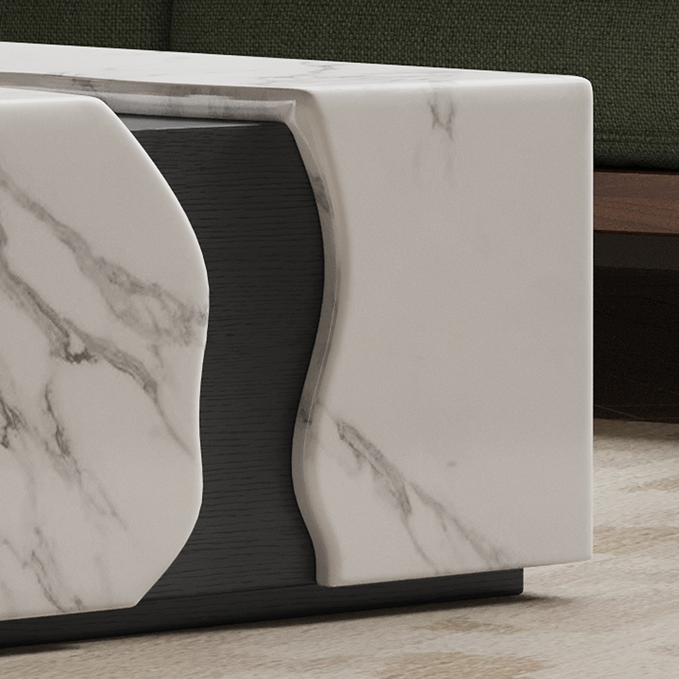 Rift Square Sintered Stone Coffee Table