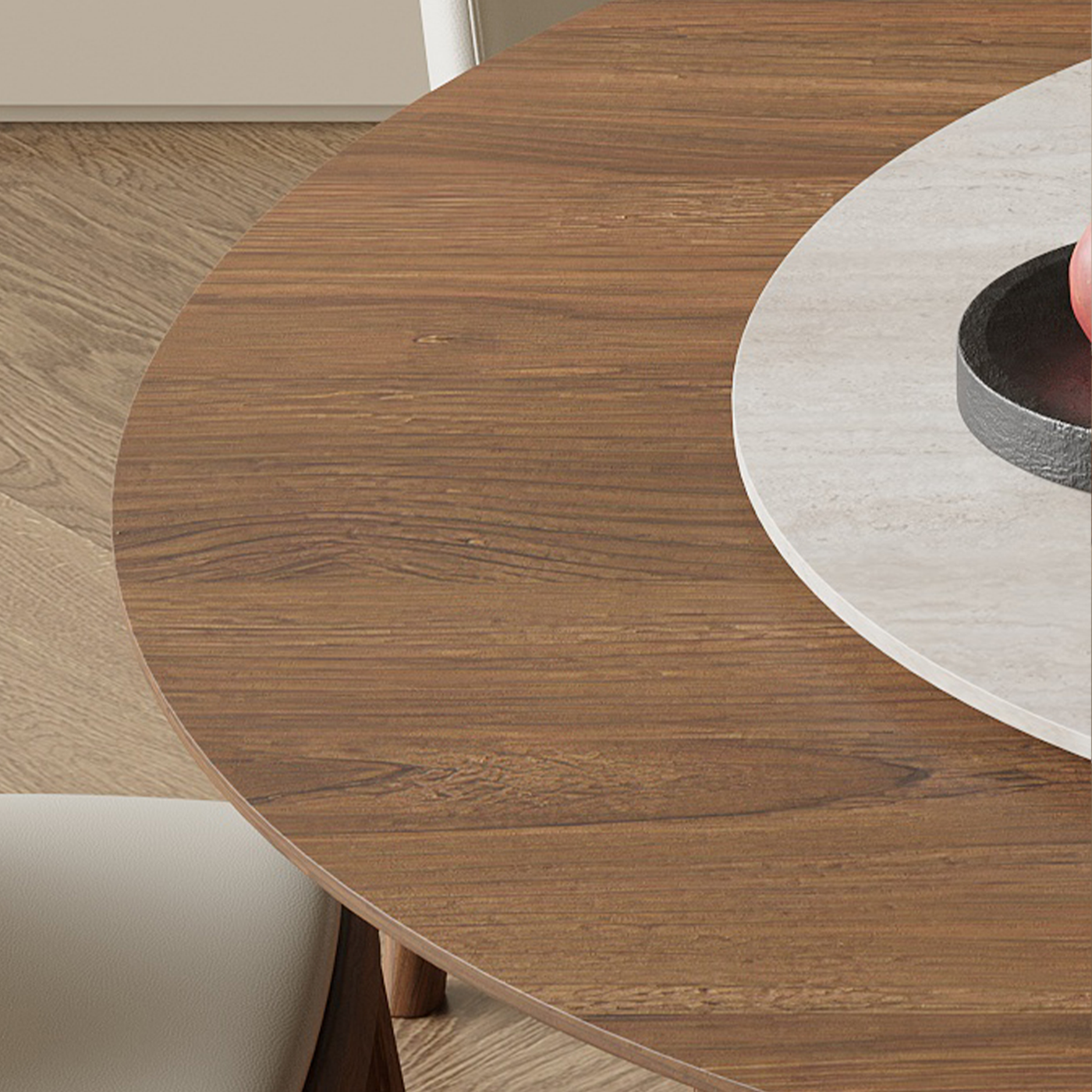 Elamer Rotating Round Dining Table