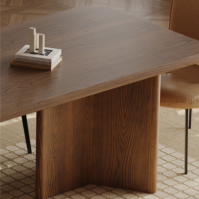 Orin Rounded-Edge Walnut Dining Table