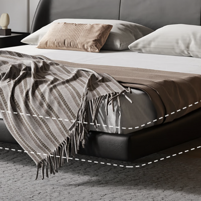 Molten Leather Floating Bed