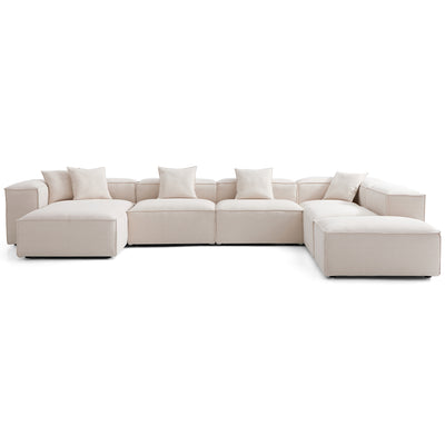 Freedom Modular Khaki Open End Sectional Sofa-hidden