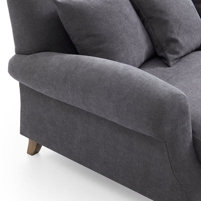 Isabelle Vintage Gray Fabric Sofa-Gray